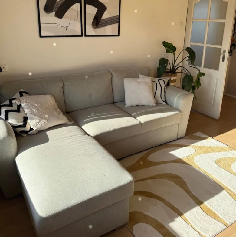 Vloerkleed sherpa - beige - 120x180 cm
