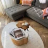 Vloerkleed wave ovaal - wit - 120x180 cm