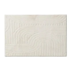 Vloerkleed wave - wit - 60x90 cm