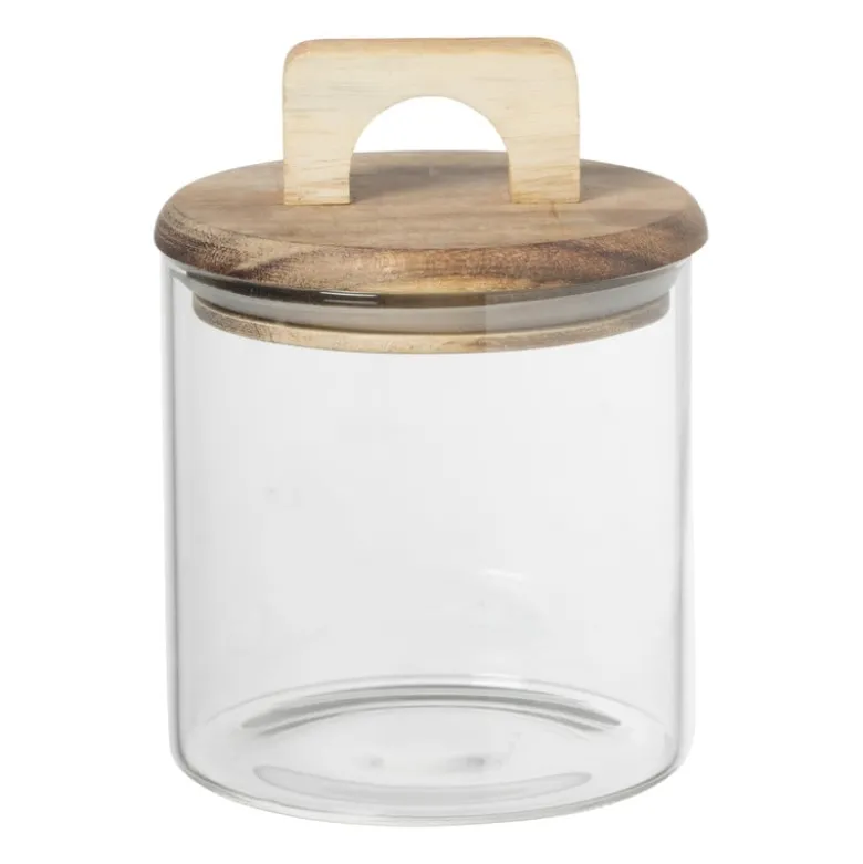Voorraadpot acacia mini - glas - 60 ml