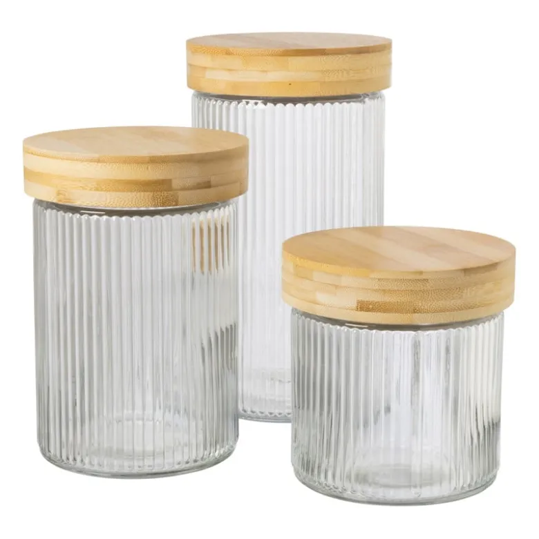 Voorraadpot met bamboe deksel - 1.5 liter