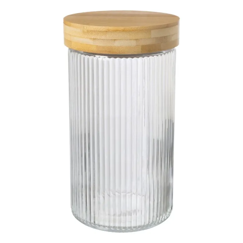 Voorraadpot met bamboe deksel - 1.5 liter