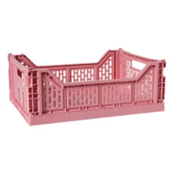 Vouwkrat groot - roze - 14.5x40x30 cm