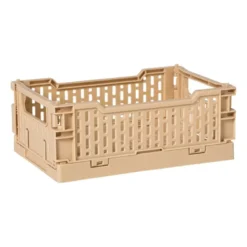 Vouwkrat klein - beige - 6x15x10 cm
