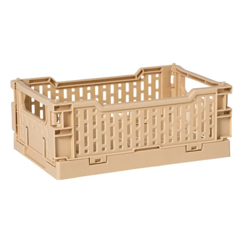 Vouwkrat klein - beige - 6x15x10 cm