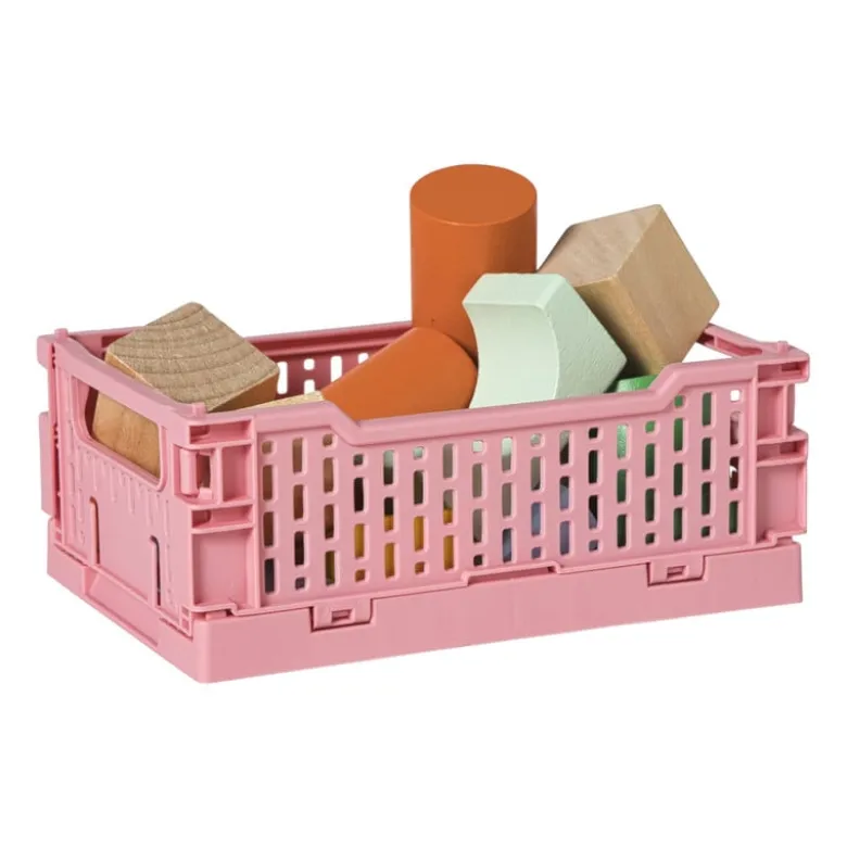 Vouwkrat klein - roze - 6x15x10 cm