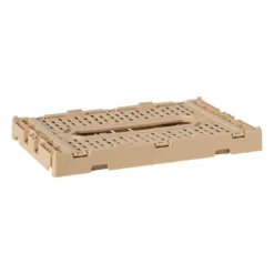 Vouwkrat middel - beige - 10.5x27x17 cm