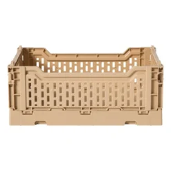 Vouwkrat middel - beige - 10.5x27x17 cm