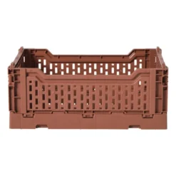 Vouwkrat middel - bruin - 10.5x27x17 cm