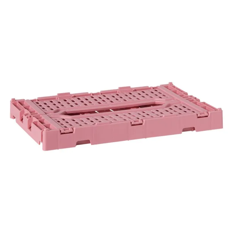 Vouwkrat middel - roze - 10.5x27x17 cm