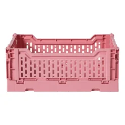 Vouwkrat middel - roze - 10.5x27x17 cm