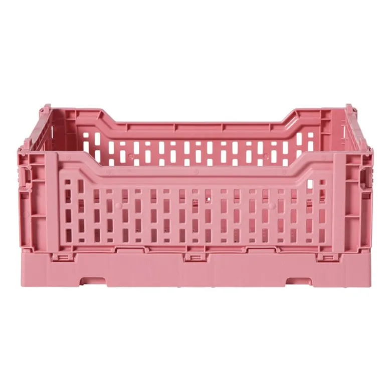 Vouwkrat middel - roze - 10.5x27x17 cm