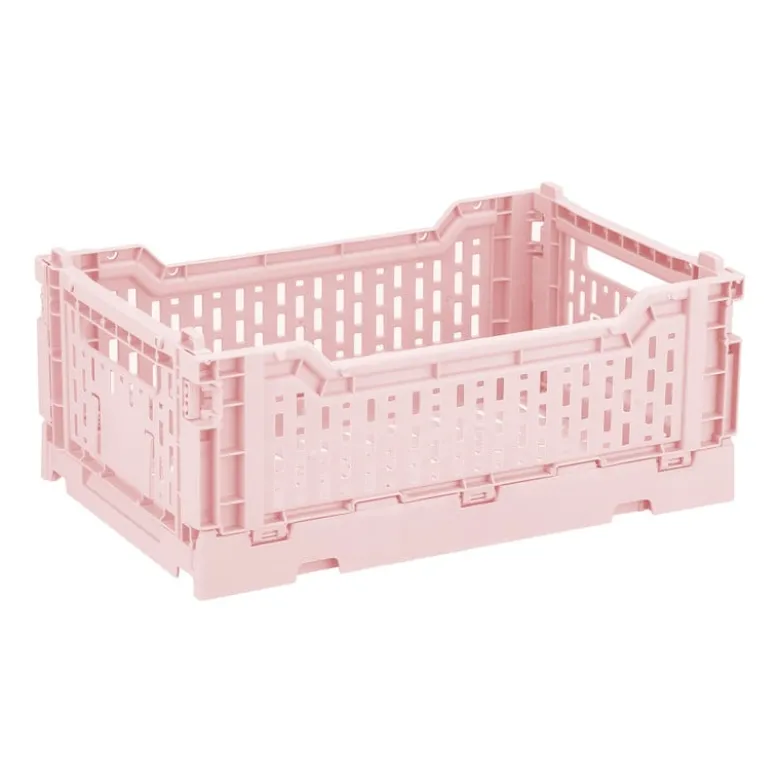 Vouwkrat middel - roze - 10x27x17 cm