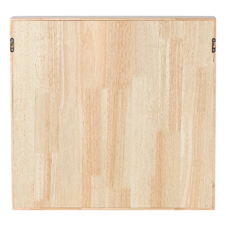Wandkastje voor mokken met lade - bruin - 53x50x10 cm
