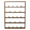 Wandkast voor 23 mokken - bruin - 63.5x48x9 cm