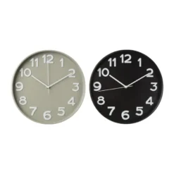 Wandklok basics - zwart - ø30x4 cm