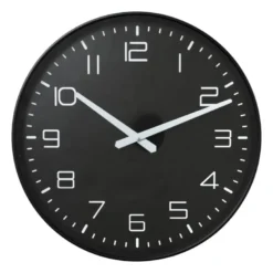 Wandklok Gina - zwart - ø40x4.5 cm