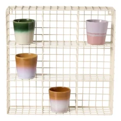 Wandrek wire 9 vakken - beige - 40x40x10 cm