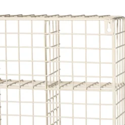Wandrek wire 9 vakken - beige - 40x40x10 cm