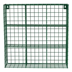 Wandrek wire 9 vakken - groen - 40x40x10 cm