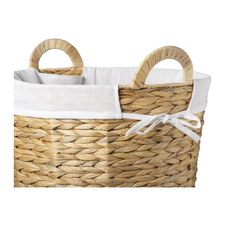 Wasmand Saar 50 liter - bruin/wit - ø42x50 cm