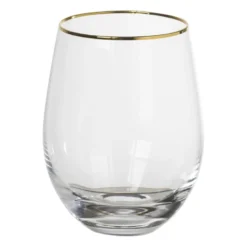 Waterglas - transparant/goud - 550 ml
