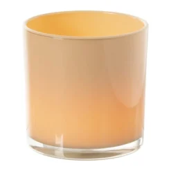 Waxinelichthouder - beige - ø10x10 cm