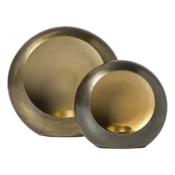 Waxinelichthouder brons - klein - 16x15x7.5 cm