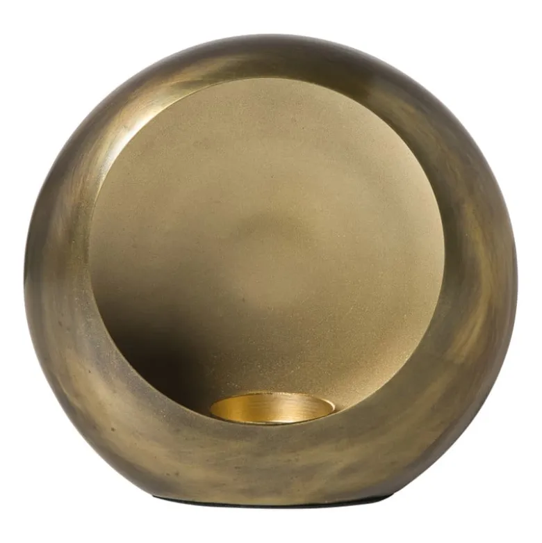 Waxinelichthouder brons - klein - 16x15x7.5 cm