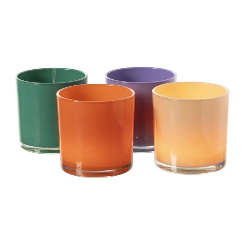 Waxinelichthouder - paars - ø10x10 cm