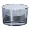 Waxinelichthouder smoked - zwart - ø5x3.2 cm