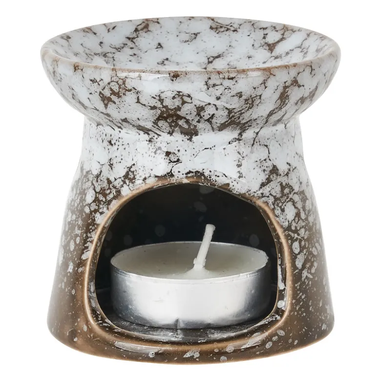 Waxmelt brander - zwart keramiek - 7x7x7 cm