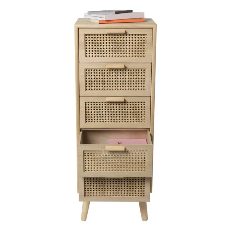 Webbing Java kast met 5 laden - 107x40x31 cm