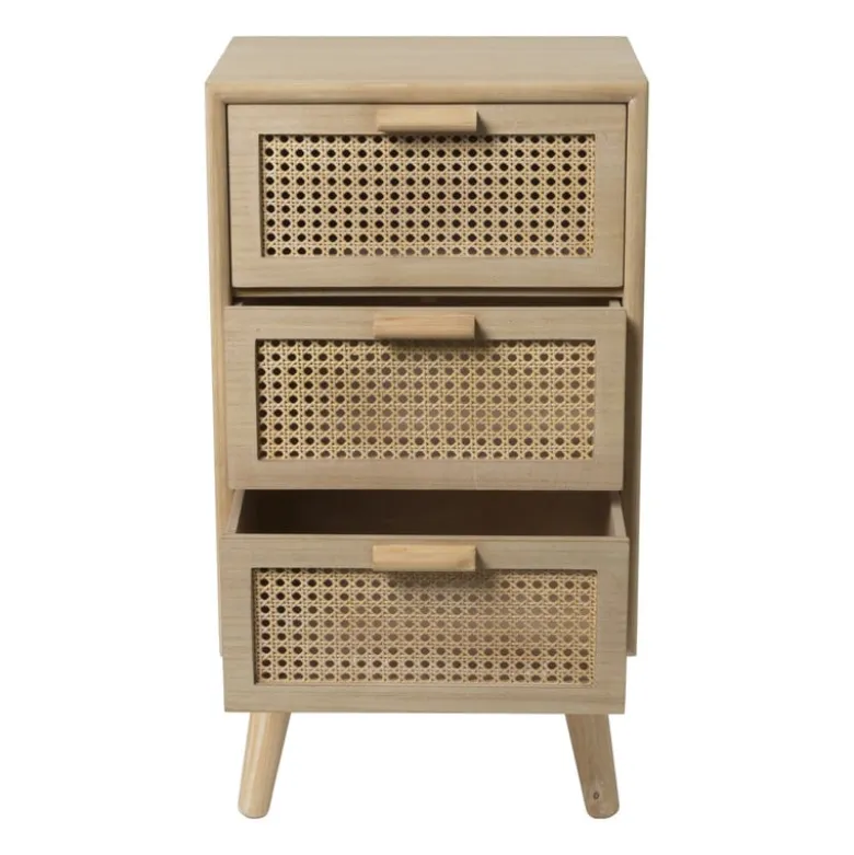 Webbing Java kast met 3 laden - 73x40x31 cm