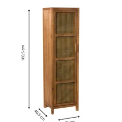 Webbing kast smal Bandung - bruin - 160.5x45x40.5 cm