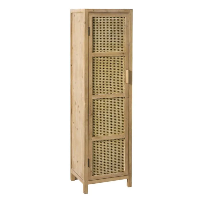 Webbing kast smal Bandung - naturel - 160.5x45x40.5 cm