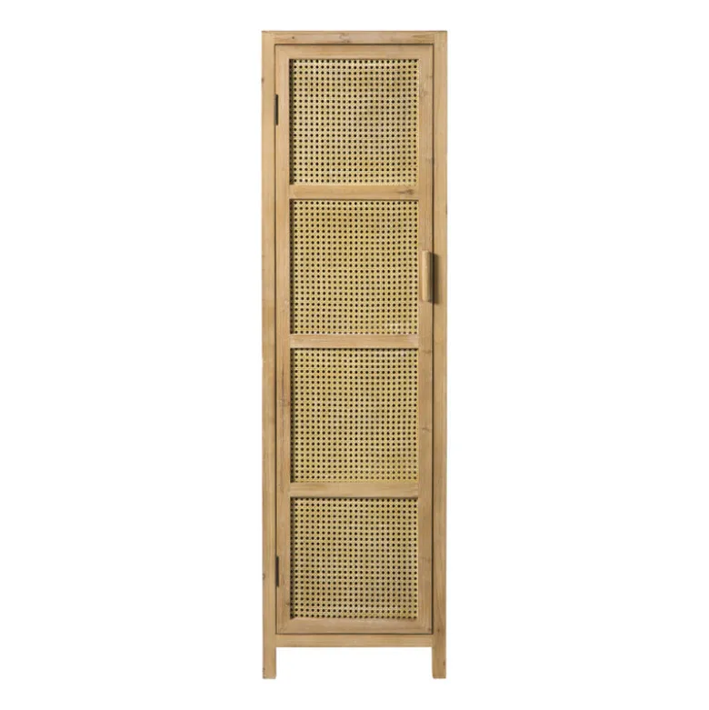 Webbing kast smal Bandung - naturel - 160.5x45x40.5 cm