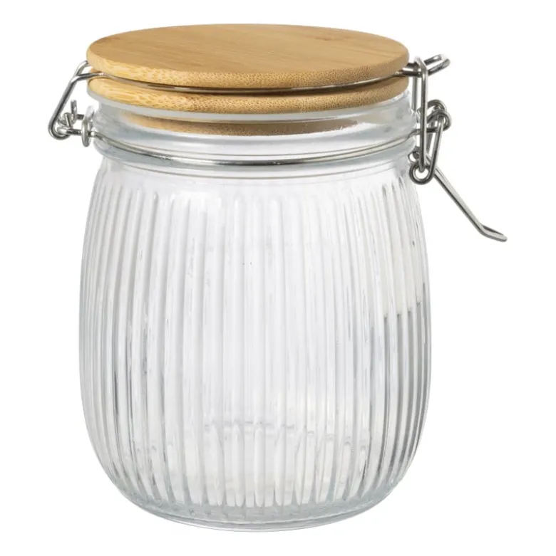 Weckpot met bamboe deksel - 750 ml