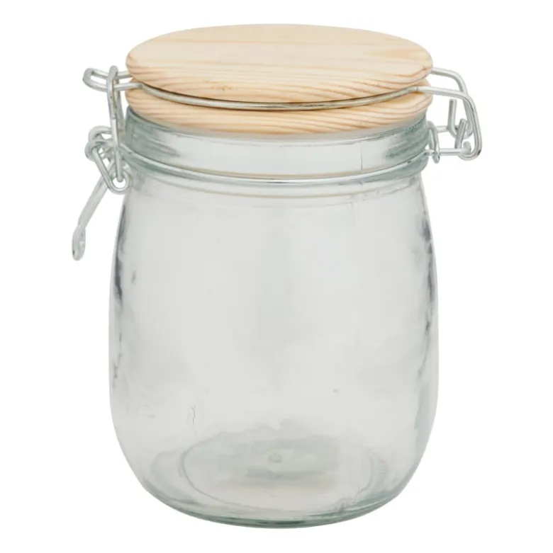 Weckpot met houten deksel - 0.75 L