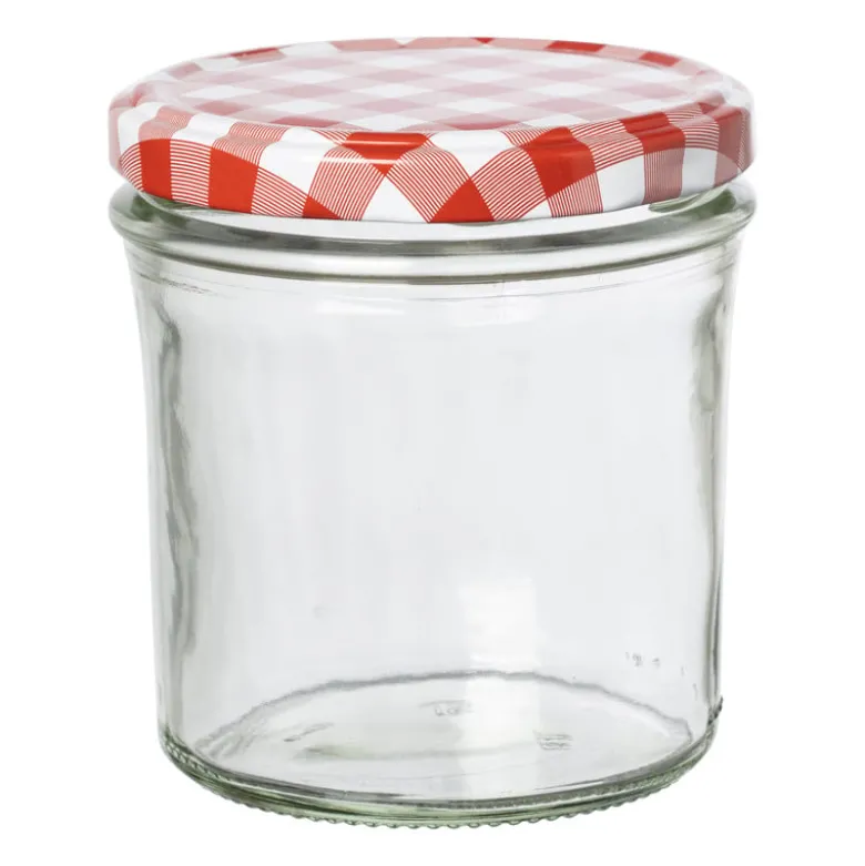 Weckpot rood witte deksel - 340 ml