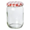 Weckpot rood witte deksel - 580 ml
