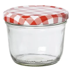 Weckpot rood witte deksel - 230 ml