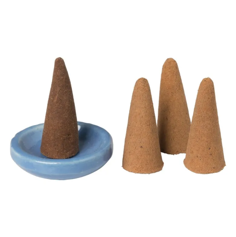 Wierook set - lotus - kegels met schaaltje