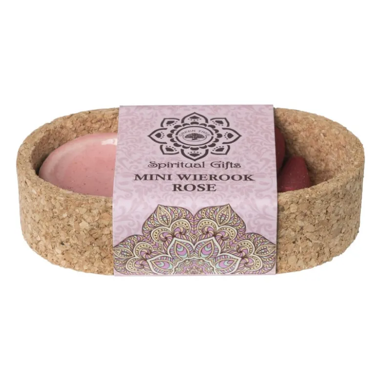 Wierook set - rose - kegels met schaaltje