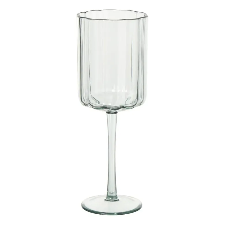 Wijnglas geschulpt - groen - 370 ml