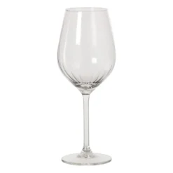 Wijnglas plisse groot - transparant - 500 ml