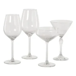 Wijnglas plisse klein - transparant - 380 ml