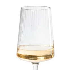 Wijnglas ribbel klein - glas - 300 ml
