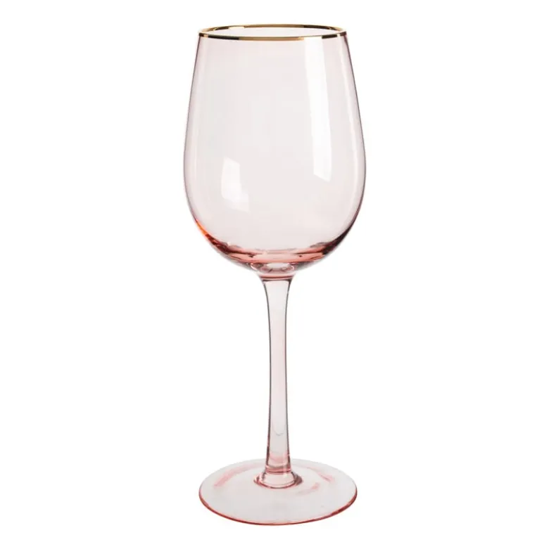 Wijnglas - roze/goud - 380 ml