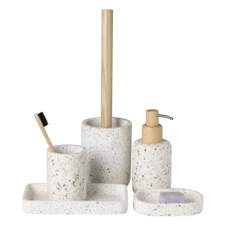 Zeepbakje Terrazzo - wit - 2x13x9 cm
